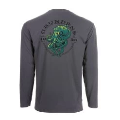 Grundens Tech Tee LS - Kraken Print