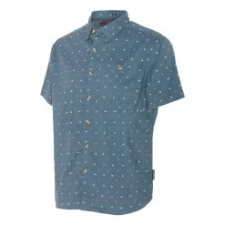 Grundens Platform Short Sleeve Shirt -Grundens PlatformShirt DarkSlate CrabPrint 02