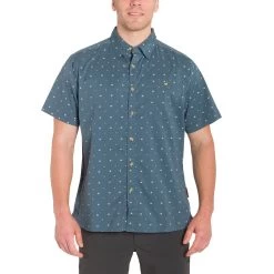 Grundens Platform Short Sleeve Shirt -Grundens PlatformShirt DarkSlate CrabPrint 04