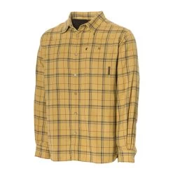 Grundens Steelhead Shirt LS -Grundens SteelheadFlannel FallLeafWindowpanePlaid 02