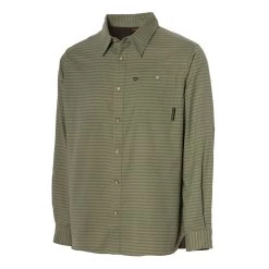 Grundens Steelhead Shirt LS -Grundens SteelheadFlannel OlivineStripe 02