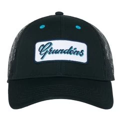 Grundens Women's Script Trucker Hat -Grundens WomensScript Trucker Black Front