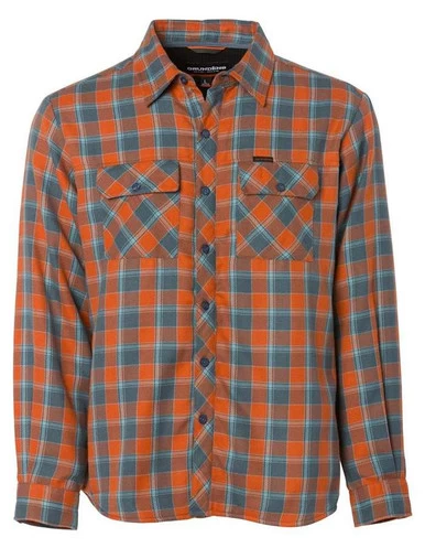 Grundens Kodiak Insulated Long Sleeve Shirt - Clay Plaid - Medium 1 Grundens Kodiak Insulated Long Sleeve Shirt - Clay Plaid - Medium