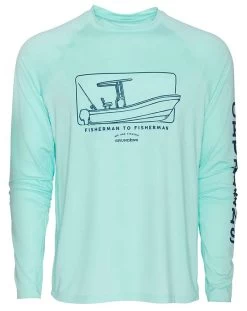 Grundens Solstrale Lightweight Long Sleeve Shirt - Blue Light