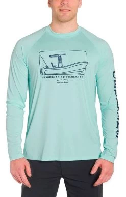 Grundens Solstrale Lightweight Long Sleeve Shirt - Blue Light -Grundens grundens solstrale lightweight long sleeve shirt blue light 82274.1651412484
