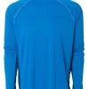 Grundens Solstrale Long Sleeve Crew Shirt - Aegean - Medium