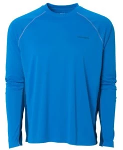 Grundens Solstrale Long Sleeve Crew Shirt - Aegean - Medium