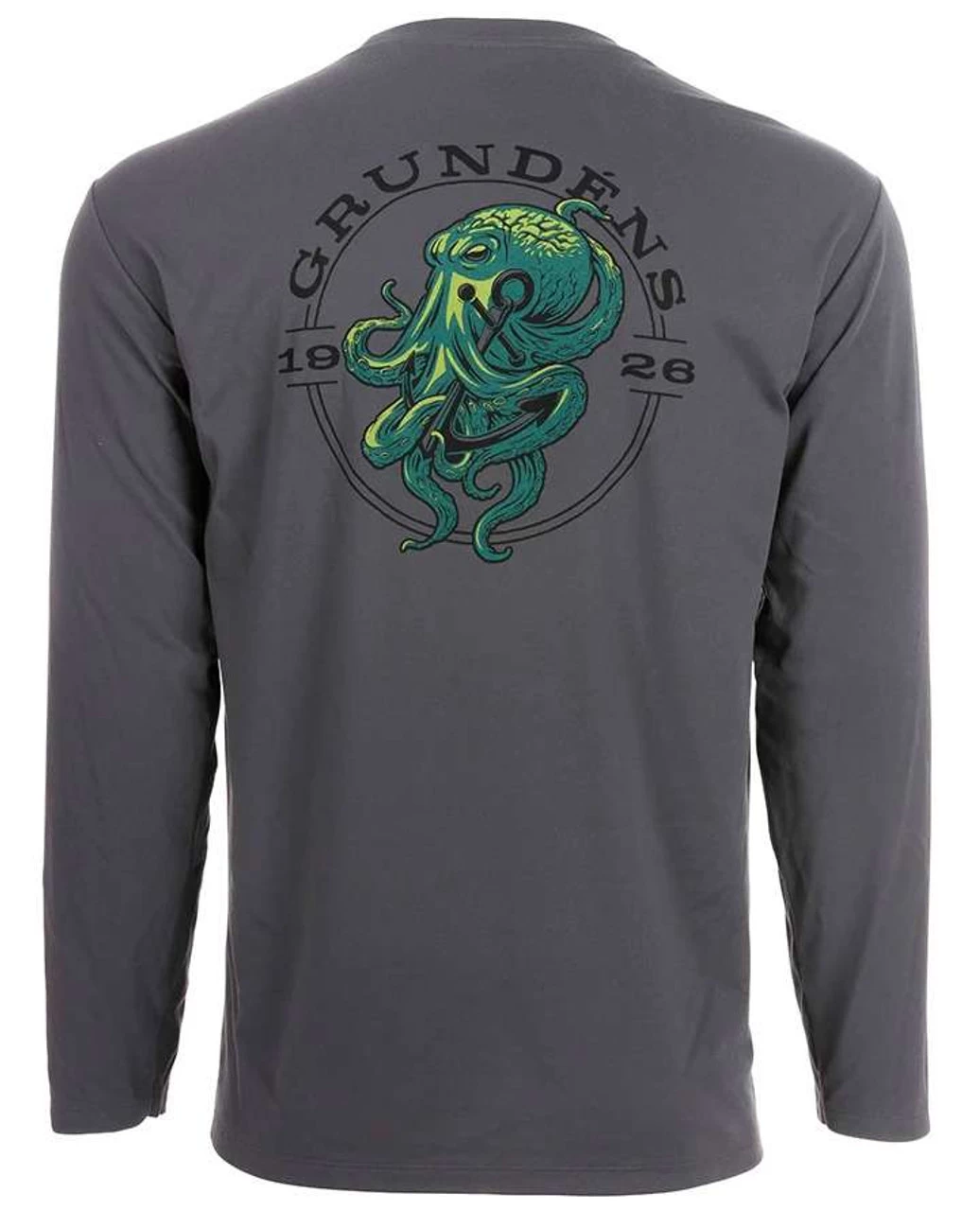 Grundens Tech Tee Long Sleeve Shirt - Kraken Print - Large 1 Grundens Tech Tee Long Sleeve Shirt - Kraken Print - Large