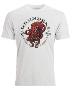 Grundens Tech Tee Short Sleeve Shirt - Kraken Print